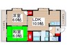 ロイヤル谷津 2LDKの間取り
