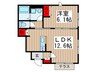 Ｃｏｔｔｏｎ Ｐｏｔ Ｖｉｌｌａ 1LDKの間取り