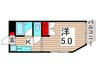 エトワールS 1Kの間取り