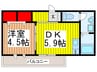 パークドライブコート 1DKの間取り