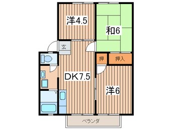 間取図 コズミックシティ宮沢第１Ａ