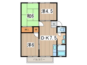 間取図 コズミックシティ宮沢第１Ａ