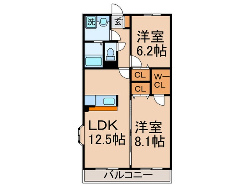 間取図 シャンポ－ル新城弐番館