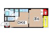 イシグロハイツ 1DKの間取り