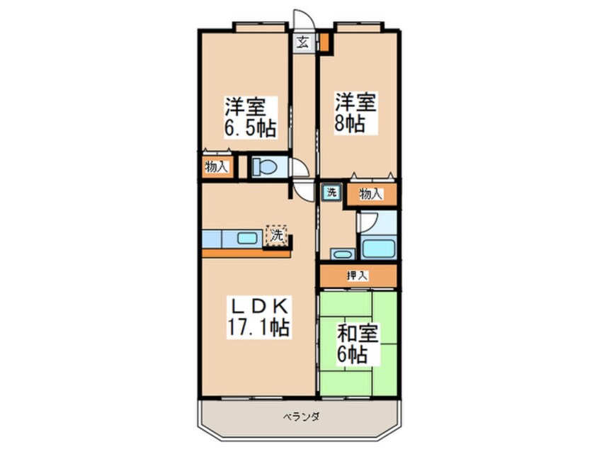 間取図 テラスＦＵＪＩ