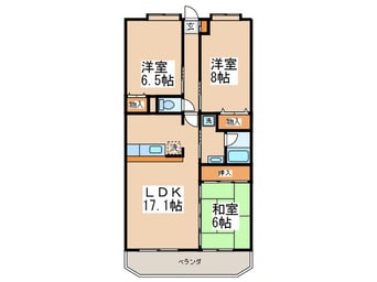 間取図 テラスＦＵＪＩ