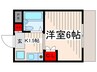 コーポフルカワ 1Kの間取り
