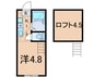 サンシャイン鶴見 1Rの間取り