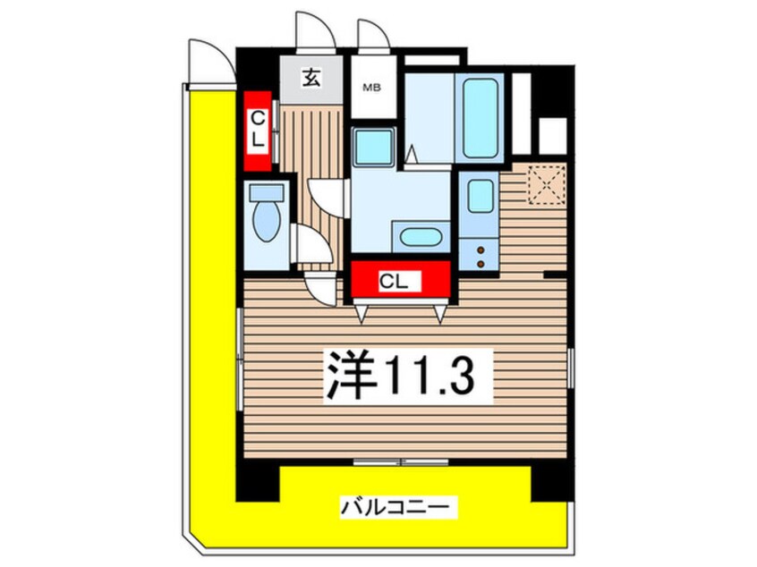 間取図 ファーストプレイス菊川（1101）