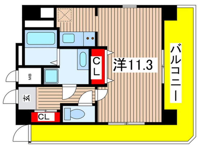 間取図 ファーストプレイス菊川（1101）