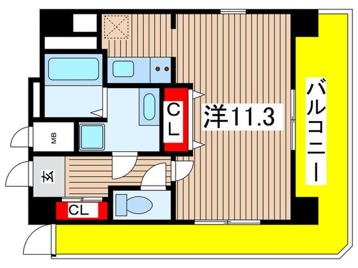 間取り図 ファーストプレイス菊川（1101）