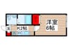 ハイツ凪 1Kの間取り