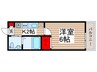 ハイツ凪 1Kの間取り