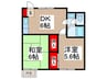 メゾン福嶋 2DKの間取り