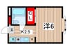 サンライズ 1Kの間取り