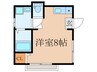 コ－ポ飯田（白鷺） 1Rの間取り