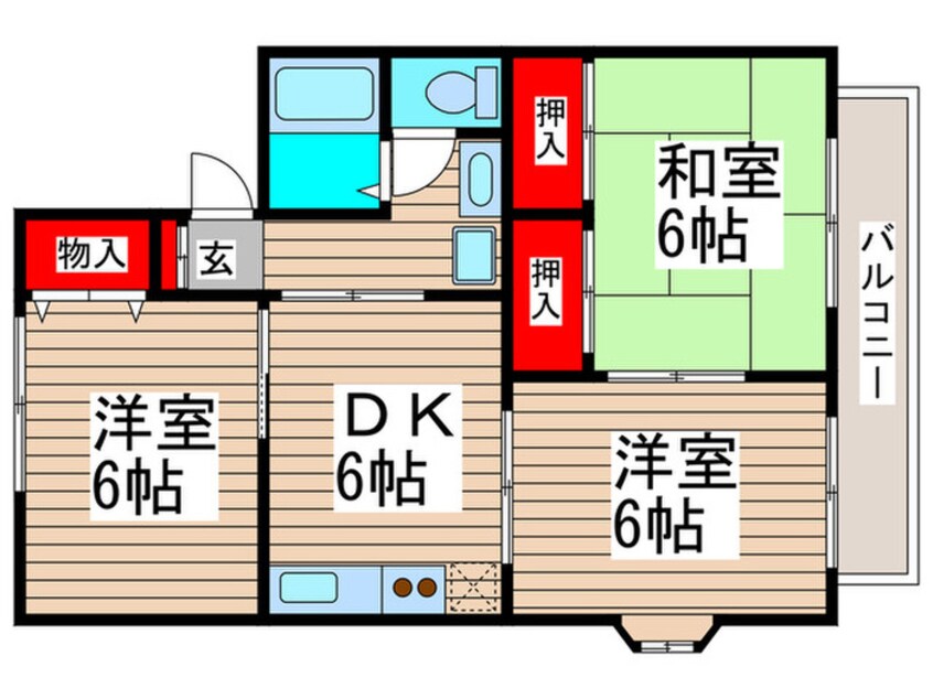 間取図 サニ－ハイムヤハギ