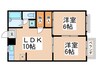 セント光ヶ丘 2LDKの間取り