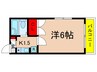 ハーモニー三田 1Kの間取り