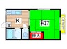 カ－サメント・ピノ 1Kの間取り
