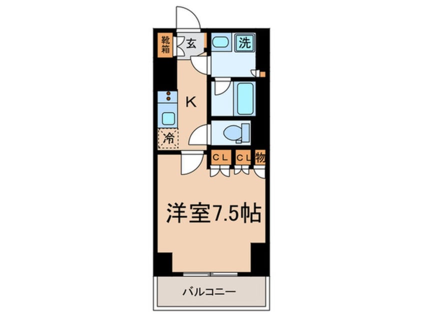 間取図 ル－ブル川崎八番館