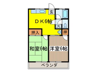 間取図 コ－ポ金森Ⅱ