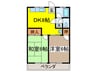 コ－ポ金森Ⅱ 2DKの間取り