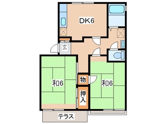 間取図 グランドヒル岡上Ａ