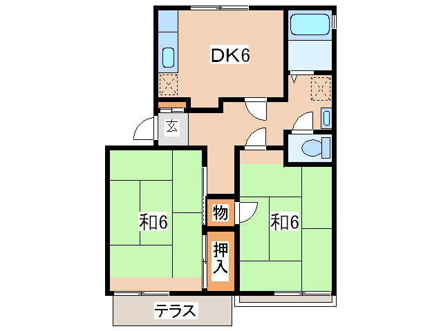 間取り図 グランドヒル岡上Ａ