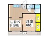 第二松園荘 1LDKの間取り