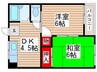 トーシンハイツ西葛西 2DKの間取り