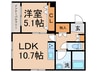 ＧＲＡＮ　ＨＥＲＭＥ 1LDKの間取り
