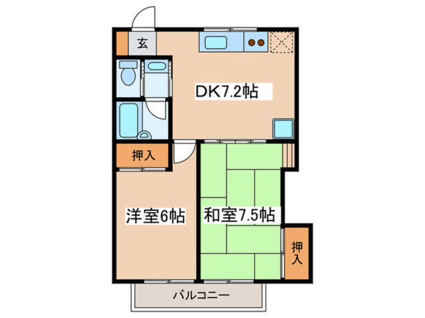 間取図 ロ－ズガ－デンＡ