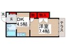 プチシャトー若草 1DKの間取り