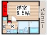 ザドチェスター 1Kの間取り