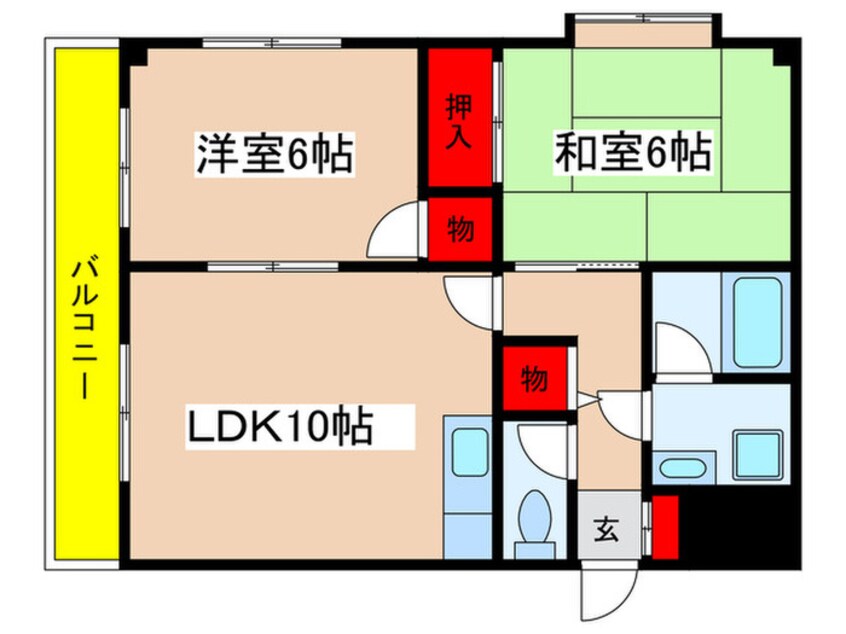 間取図 サンハイム柿生２