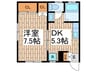 K.Gハウス 1DKの間取り