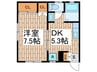 K.Gハウス 1DKの間取り