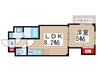 パインリーブス 1LDKの間取り