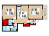 メ－プルハウス 2DKの間取り