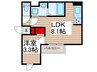 セレスティア古千谷本町 1LDKの間取り