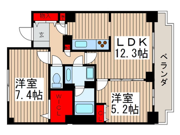 間取り図 アコ－ル北千住