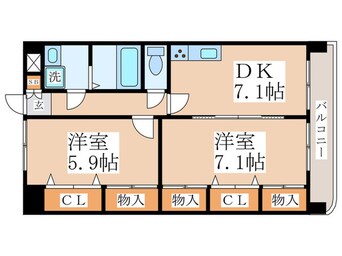 間取図 メルベ－ユ