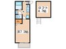 レスポワール東府中 1Kの間取り