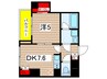 WB　court 1DKの間取り
