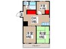 サントミ保木間マンション 3DKの間取り