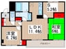 幕張イースト 2LDK+Sの間取り
