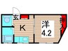 百和コ－ポ 1Kの間取り