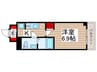S-RESIDENCE松戸bene 1Kの間取り