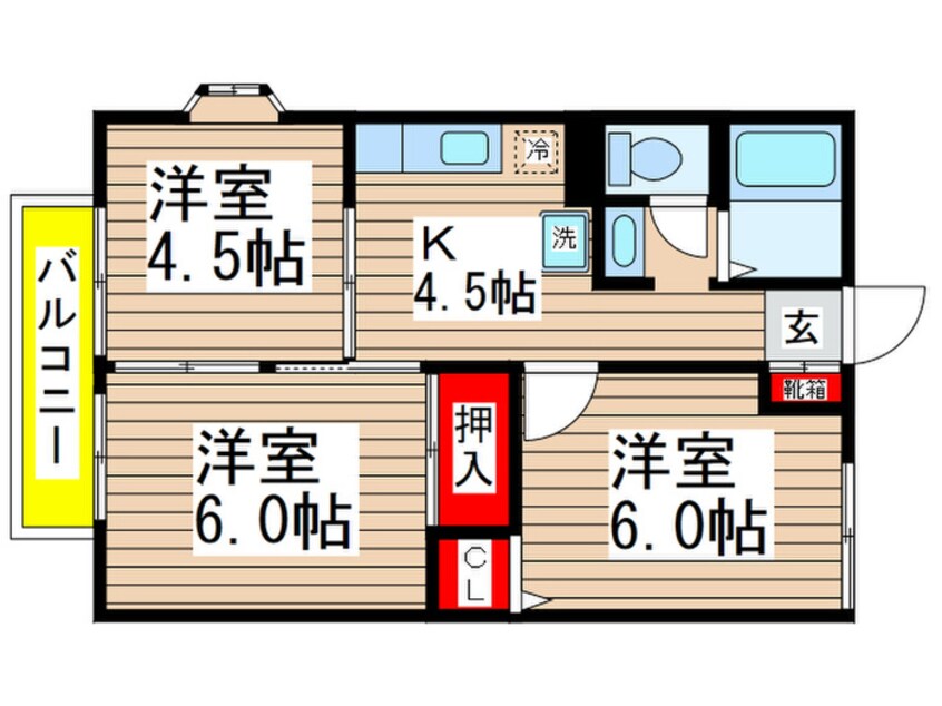 間取図 ライトコート国府台２